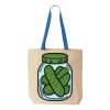 Natural Tote with Contrast-Color Handles Thumbnail
