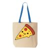 Natural Tote with Contrast-Color Handles Thumbnail