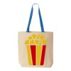 Natural Tote with Contrast-Color Handles Thumbnail