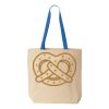 Natural Tote with Contrast-Color Handles Thumbnail