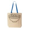 Natural Tote with Contrast-Color Handles Thumbnail