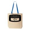 Natural Tote with Contrast-Color Handles Thumbnail