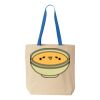 Natural Tote with Contrast-Color Handles Thumbnail