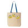 Natural Tote with Contrast-Color Handles Thumbnail
