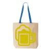 Natural Tote with Contrast-Color Handles Thumbnail