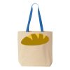 Natural Tote with Contrast-Color Handles Thumbnail