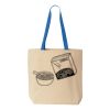Natural Tote with Contrast-Color Handles Thumbnail