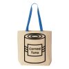 Natural Tote with Contrast-Color Handles Thumbnail