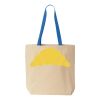 Natural Tote with Contrast-Color Handles Thumbnail