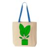 Natural Tote with Contrast-Color Handles Thumbnail