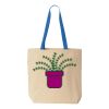 Natural Tote with Contrast-Color Handles Thumbnail