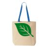 Natural Tote with Contrast-Color Handles Thumbnail