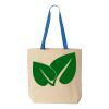 Natural Tote with Contrast-Color Handles Thumbnail