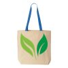 Natural Tote with Contrast-Color Handles Thumbnail