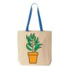 Natural Tote with Contrast-Color Handles Thumbnail