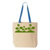 Natural Tote with Contrast-Color Handles Thumbnail
