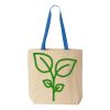 Natural Tote with Contrast-Color Handles Thumbnail