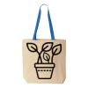 Natural Tote with Contrast-Color Handles Thumbnail