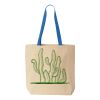 Natural Tote with Contrast-Color Handles Thumbnail