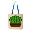 Natural Tote with Contrast-Color Handles Thumbnail