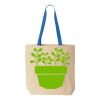 Natural Tote with Contrast-Color Handles Thumbnail