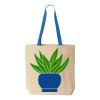 Natural Tote with Contrast-Color Handles Thumbnail