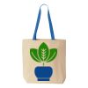 Natural Tote with Contrast-Color Handles Thumbnail