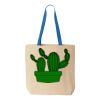 Natural Tote with Contrast-Color Handles Thumbnail