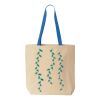 Natural Tote with Contrast-Color Handles Thumbnail