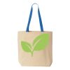 Natural Tote with Contrast-Color Handles Thumbnail