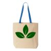 Natural Tote with Contrast-Color Handles Thumbnail