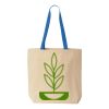 Natural Tote with Contrast-Color Handles Thumbnail