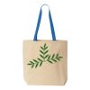 Natural Tote with Contrast-Color Handles Thumbnail