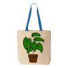 Natural Tote with Contrast-Color Handles Thumbnail