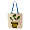 Natural Tote with Contrast-Color Handles Thumbnail