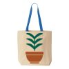 Natural Tote with Contrast-Color Handles Thumbnail
