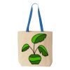 Natural Tote with Contrast-Color Handles Thumbnail