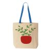 Natural Tote with Contrast-Color Handles Thumbnail