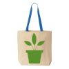 Natural Tote with Contrast-Color Handles Thumbnail