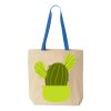 Natural Tote with Contrast-Color Handles Thumbnail