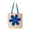 Natural Tote with Contrast-Color Handles Thumbnail
