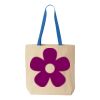 Natural Tote with Contrast-Color Handles Thumbnail