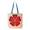 Natural Tote with Contrast-Color Handles Thumbnail