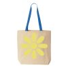 Natural Tote with Contrast-Color Handles Thumbnail