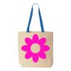 Natural Tote with Contrast-Color Handles Thumbnail