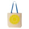 Natural Tote with Contrast-Color Handles Thumbnail