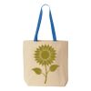Natural Tote with Contrast-Color Handles Thumbnail