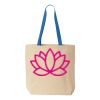 Natural Tote with Contrast-Color Handles Thumbnail