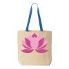 Natural Tote with Contrast-Color Handles Thumbnail
