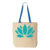 Natural Tote with Contrast-Color Handles Thumbnail